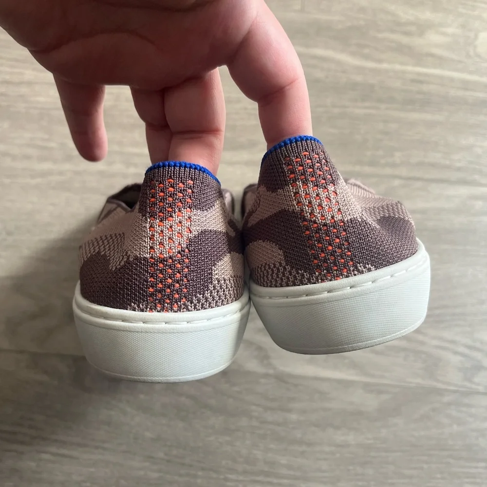 Rothys Camo Slip On Sneakers Taupe Shoes Size 9.5 Women’s Camouflage Shoes boho